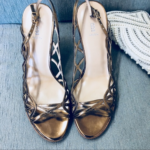 Bakers Gold Strappy Heels - Picture 3 of 6